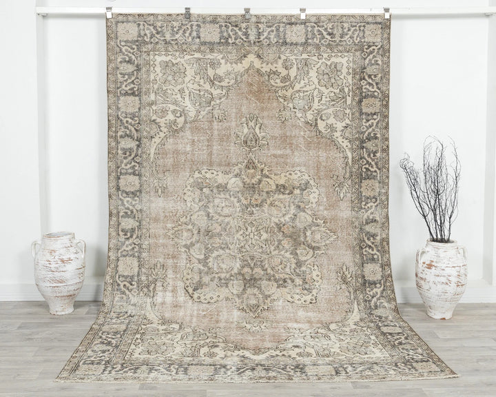 Multicolor Turkish Oushak Rug 6' 3" x 9' 10" Hand-Knotted | No. VR17527