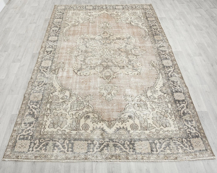 Multicolor Turkish Oushak Rug 6' 3" x 9' 10" Hand-Knotted | No. VR17527