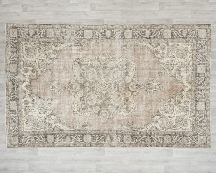 Multicolor Turkish Oushak Rug 6' 3" x 9' 10" Hand-Knotted | No. VR17527
