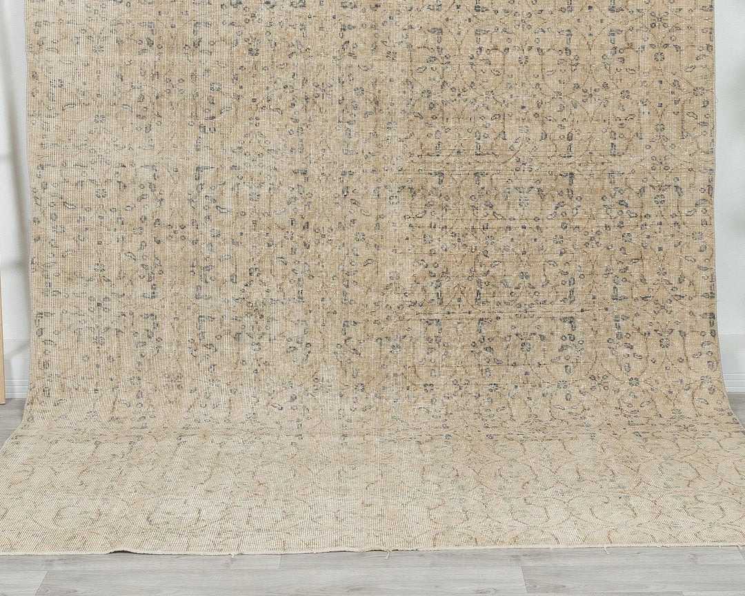 Multicolor Turkish Oushak Rug 6' 6" x 9' 7" Hand-Knotted | No. VR17640