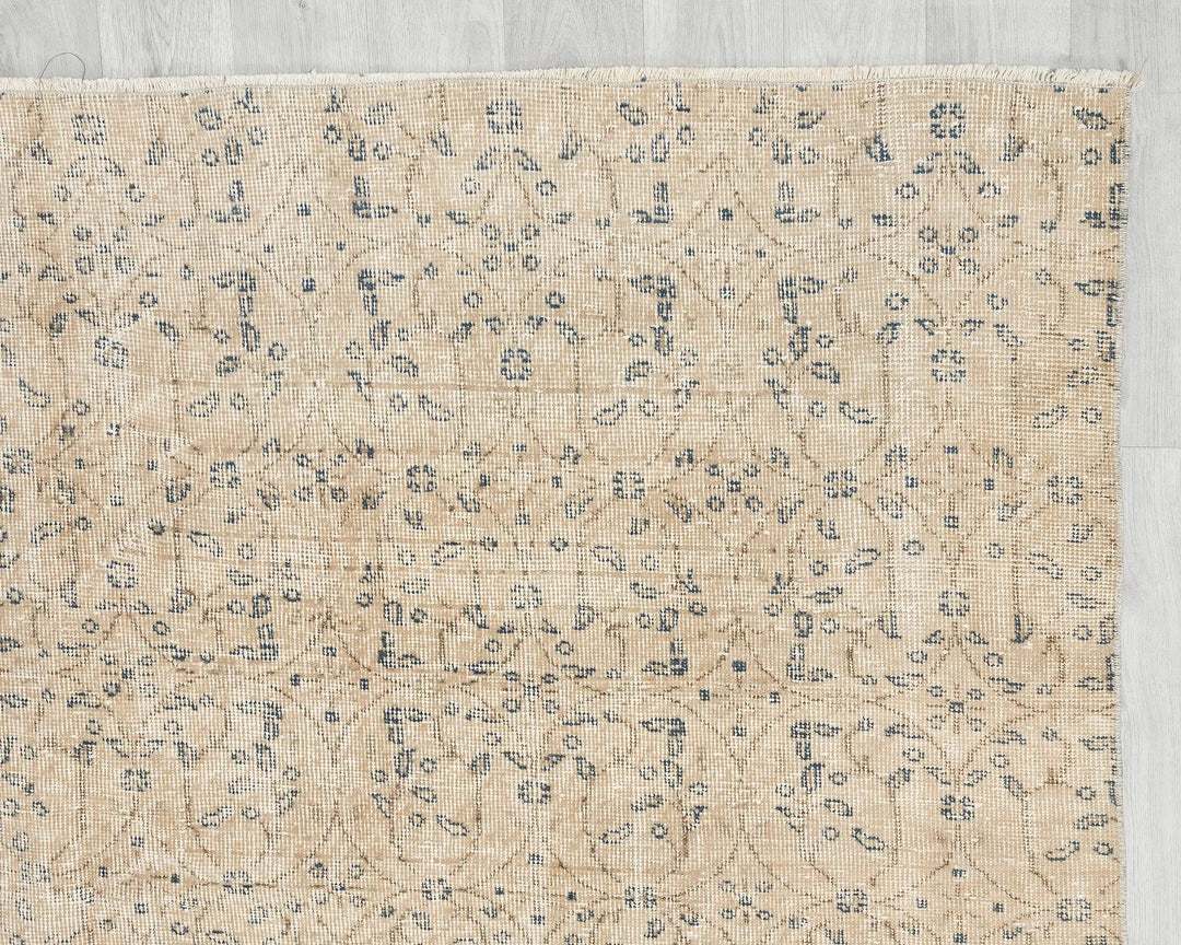Multicolor Turkish Oushak Rug 6' 6" x 9' 7" Hand-Knotted | No. VR17640