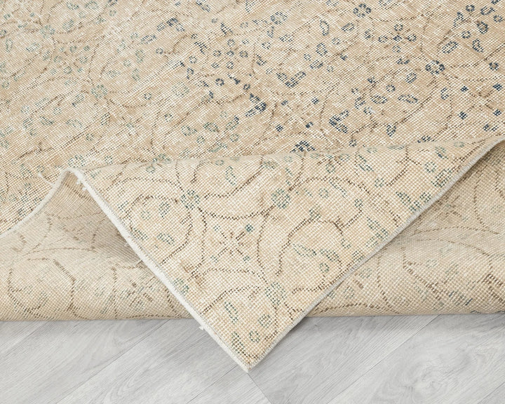 Multicolor Turkish Oushak Rug 6' 6" x 9' 7" Hand-Knotted | No. VR17640