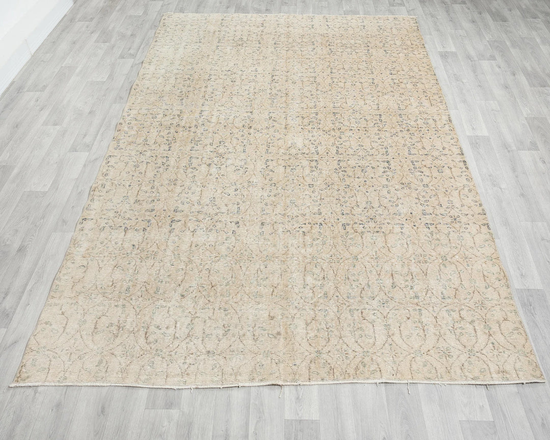 Multicolor Turkish Oushak Rug 6' 6" x 9' 7" Hand-Knotted | No. VR17640