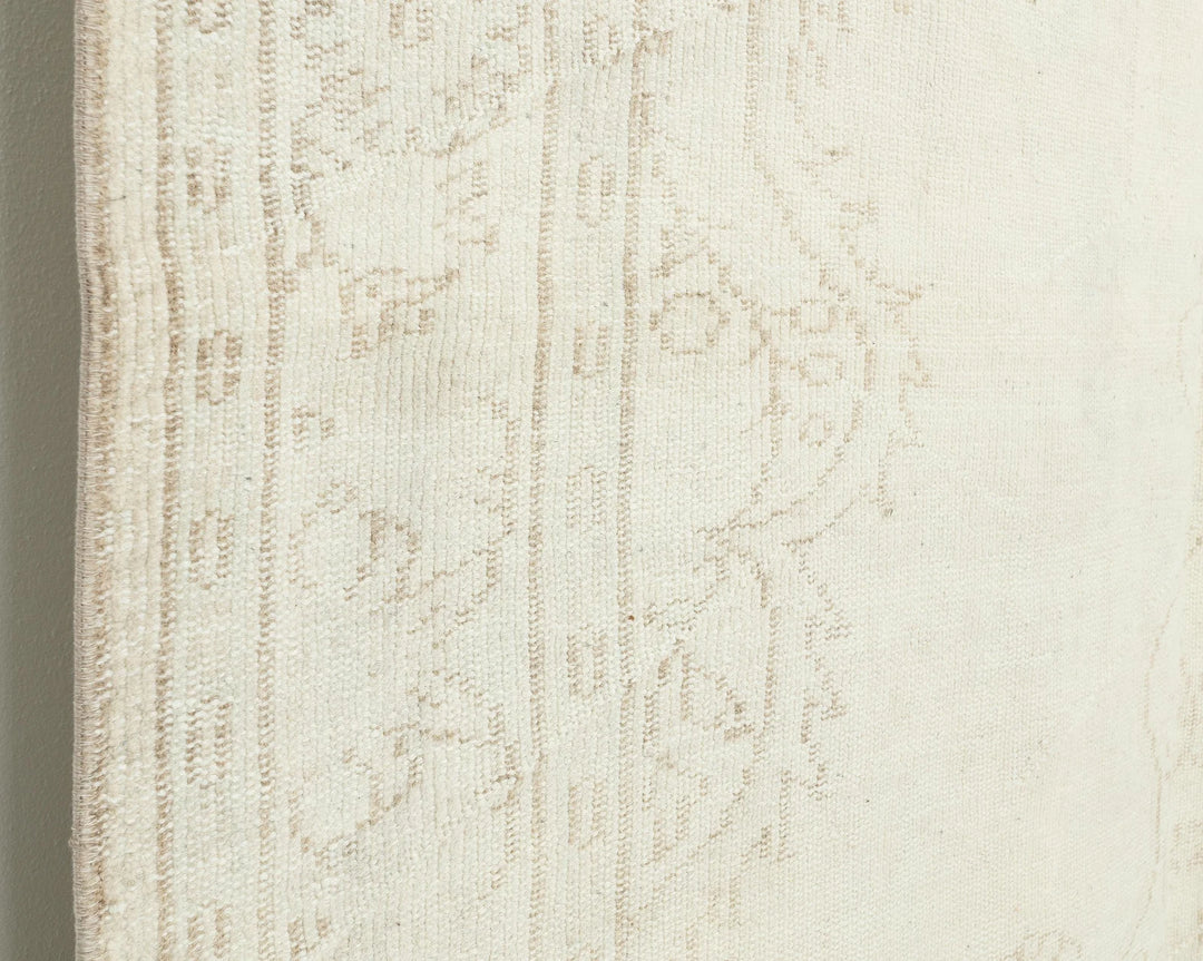Beige Turkish Oushak Rug 6'1" x 9'2" Hand-Knotted | No. VR17701