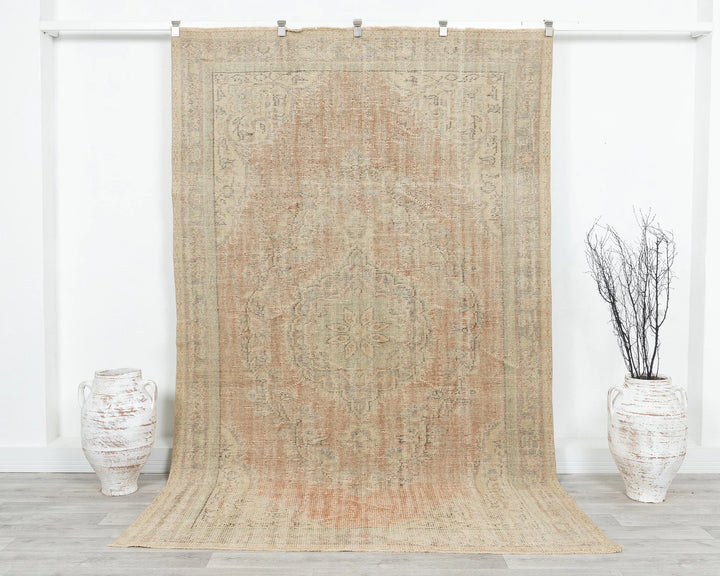 Multicolor Turkish Oushak Rug 5' 8" x 9' 1" Hand-Knotted | No. VR17962