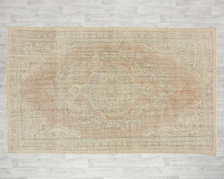 Multicolor Turkish Oushak Rug 5' 8" x 9' 1" Hand-Knotted | No. VR17962