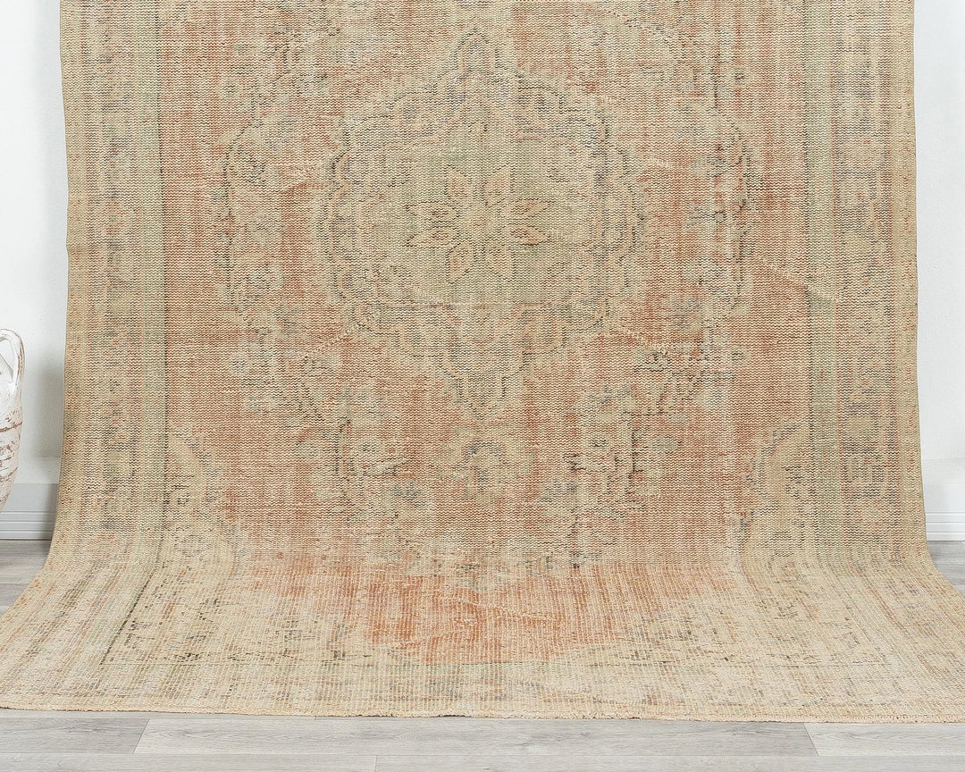 Multicolor Turkish Oushak Rug 5' 8" x 9' 1" Hand-Knotted | No. VR17962