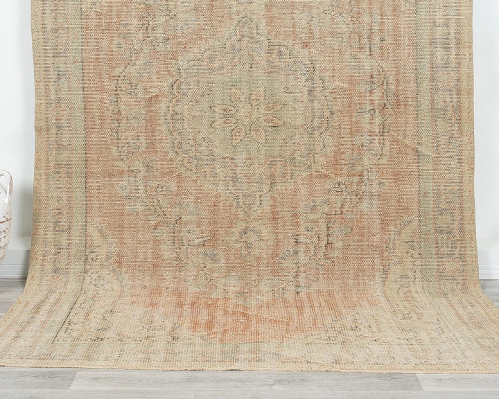 Multicolor Turkish Oushak Rug 5' 8" x 9' 1" Hand-Knotted | No. VR17962