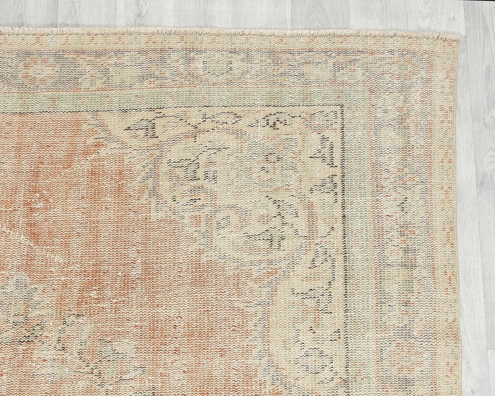 Multicolor Turkish Oushak Rug 5' 8" x 9' 1" Hand-Knotted | No. VR17962