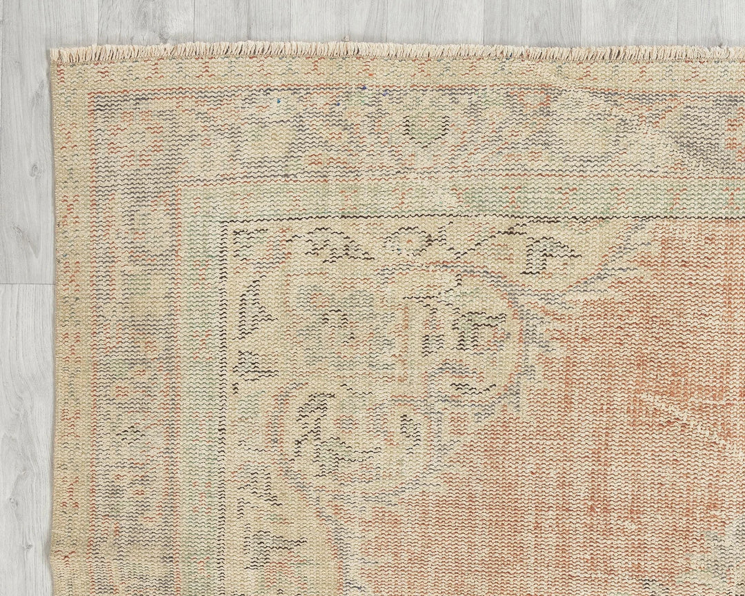Multicolor Turkish Oushak Rug 5' 8" x 9' 1" Hand-Knotted | No. VR17962