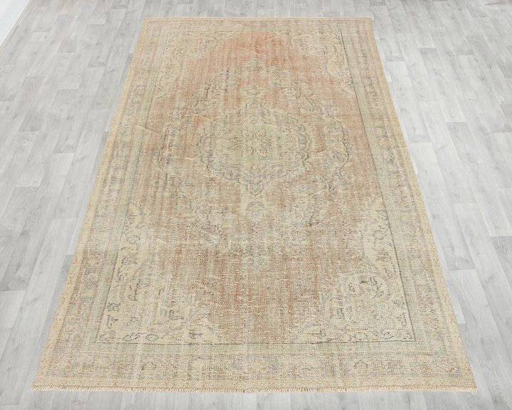Multicolor Turkish Oushak Rug 5' 8" x 9' 1" Hand-Knotted | No. VR17962