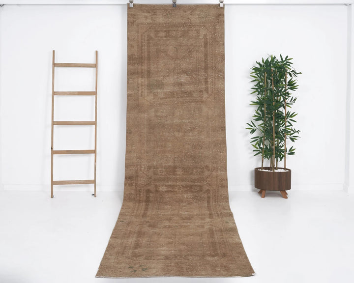 Multicolor Turkish Oushak Rug 3' 2" x 11' 4" Hand-Knotted | No. VR17990