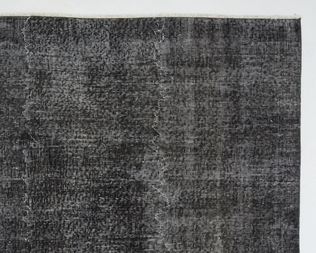 Black Turkish Oushak Rug 0' x 11' 2" Hand-Knotted | No. VR18034