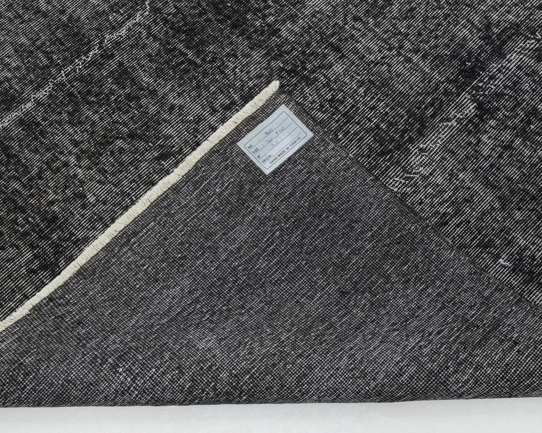 Black Turkish Oushak Rug 0' x 11' 2" Hand-Knotted | No. VR18034