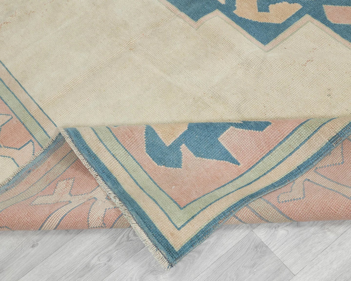 Multicolor Turkish Oushak Rug 6'7" x 8'11" Hand-Knotted | No. VR18075