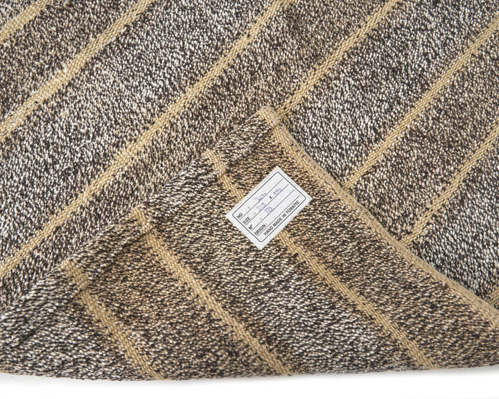 Gray Turkish Kilim Rug 4' 11" x 7' 1" Flat-Weave | No. VR18205