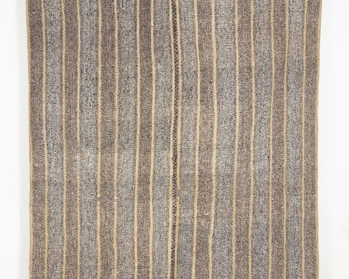 Gray Turkish Kilim Rug 4' 11" x 7' 1" Flat-Weave | No. VR18205