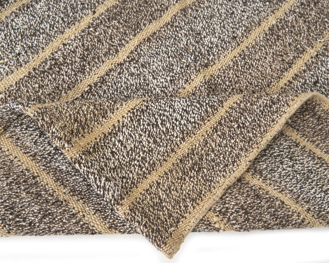 Gray Turkish Kilim Rug 4' 11" x 7' 1" Flat-Weave | No. VR18205