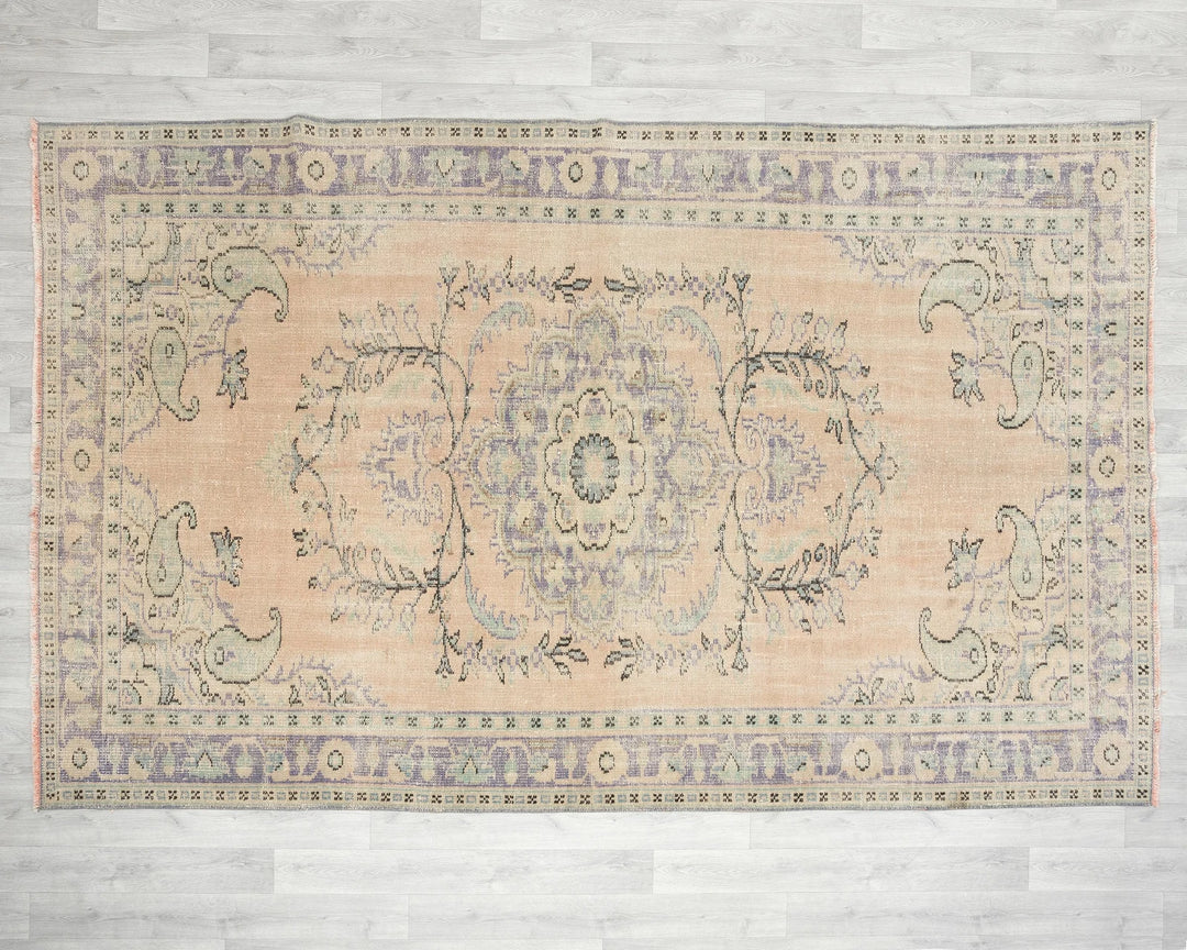 Blue Oushak Rug 6' 4" x 9' 7" | No. VR18214