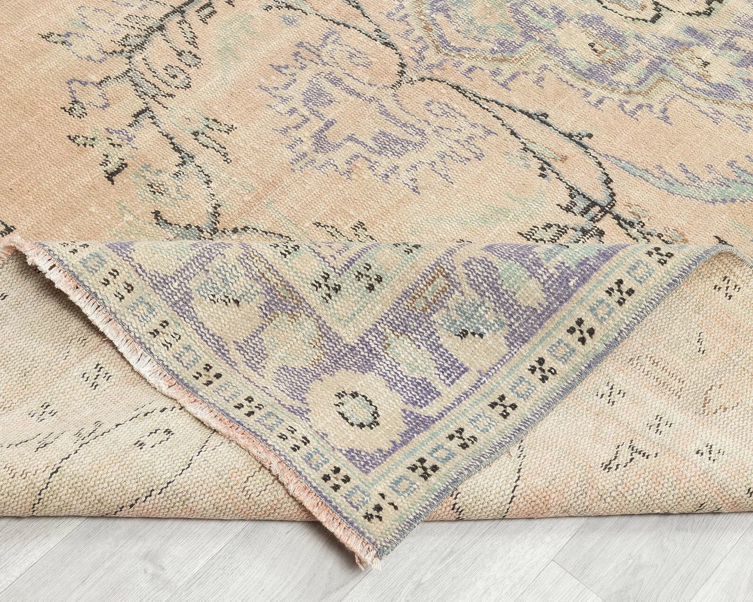 Blue Oushak Rug 6' 4" x 9' 7" | No. VR18214