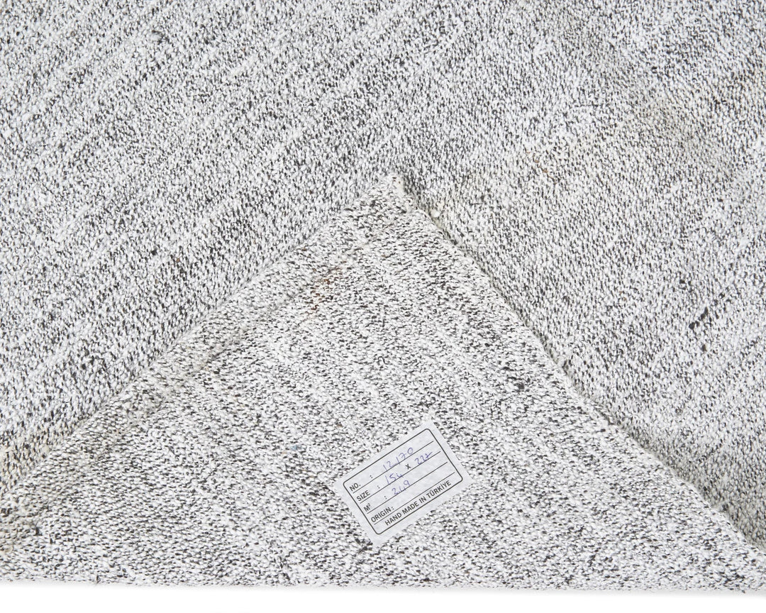 Gray Turkish Kilim Rug 5'1" x 7'6" Flat-Weave | No. VR18235