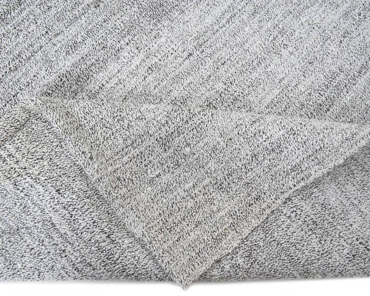 Gray Turkish Kilim Rug 5'1" x 7'6" Flat-Weave | No. VR18235