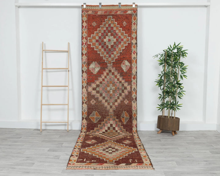 Multicolor Turkish Oushak Rug 2'11" x 11'6" Hand-Knotted | No. VR18299