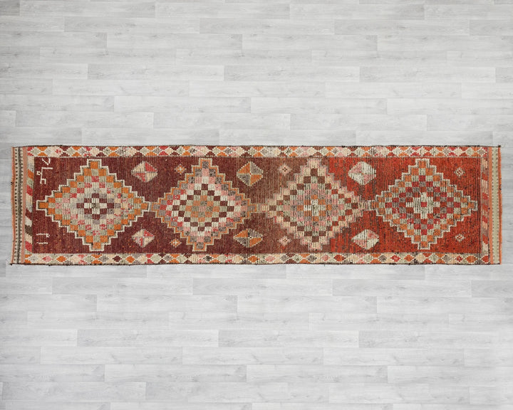 Multicolor Turkish Oushak Rug 2'11" x 11'6" Hand-Knotted | No. VR18299