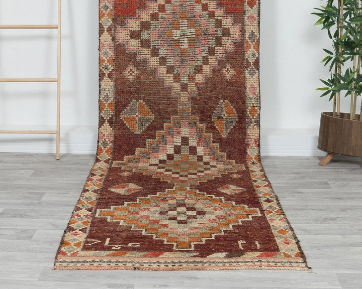 Multicolor Turkish Oushak Rug 2'11" x 11'6" Hand-Knotted | No. VR18299