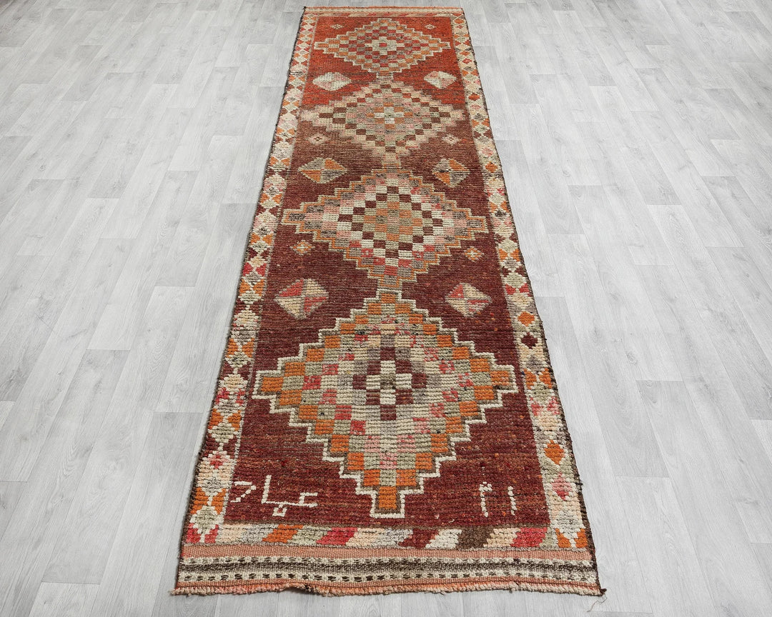 Multicolor Turkish Oushak Rug 2'11" x 11'6" Hand-Knotted | No. VR18299