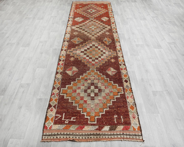 Multicolor Turkish Oushak Rug 2'11" x 11'6" Hand-Knotted | No. VR18299
