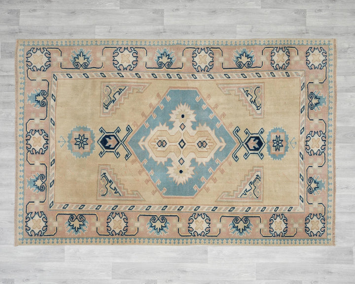 Multicolor Turkish Oushak Rug 7' 4" x 4' 11" Hand-Knotted | No. VR18329