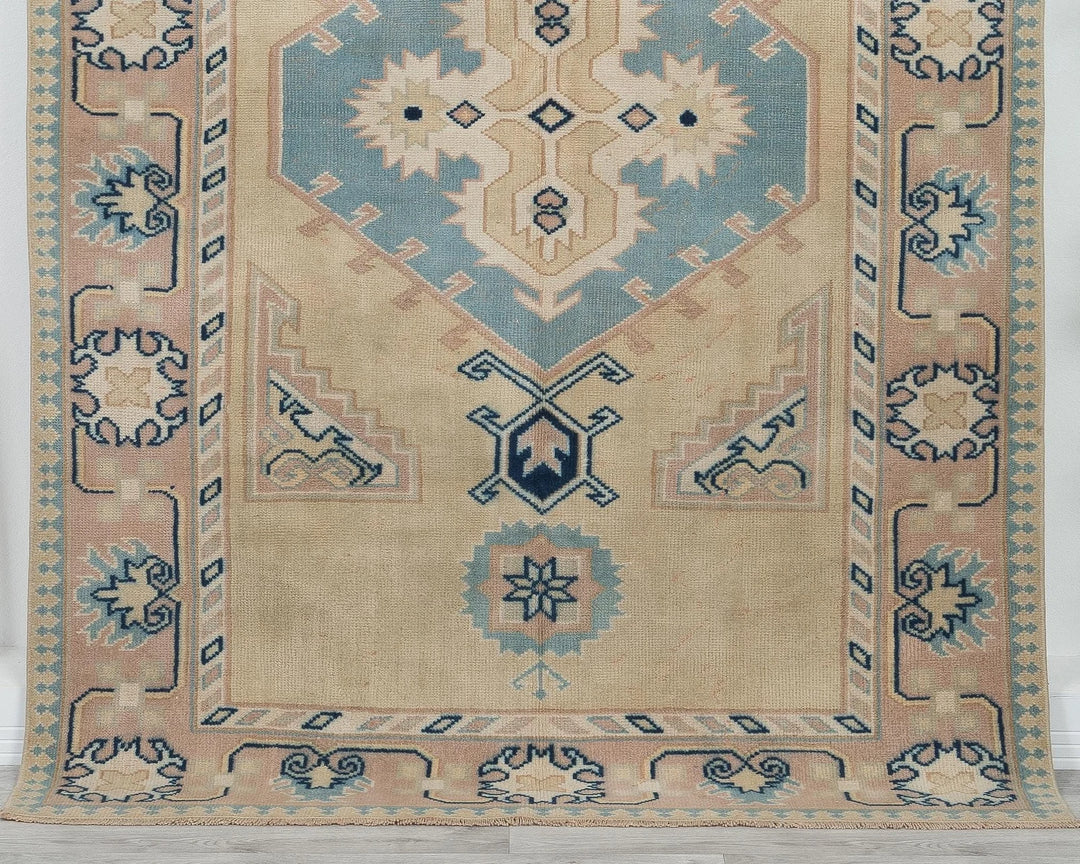Multicolor Turkish Oushak Rug 7' 4" x 4' 11" Hand-Knotted | No. VR18329