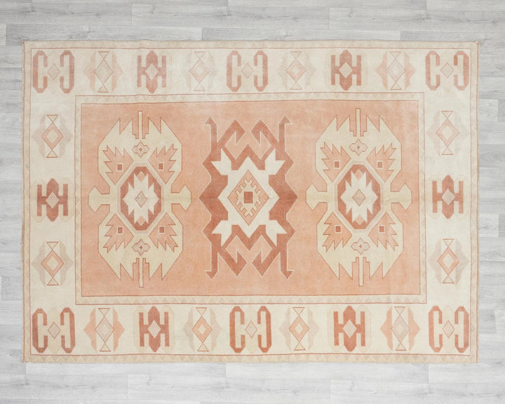 Multicolor Turkish Oushak Rug 5' 9" x 7' 7" Hand-Knotted view 9