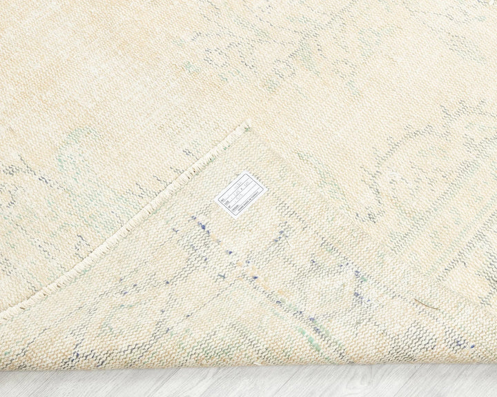 Beige Turkish Oushak Rug 5' 11" x 9' 4" Hand-Knotted | No. VR18386