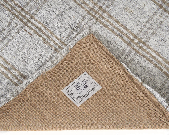 Gray Turkish Kilim Rug 6' 4" x 9' 10" Flat-Weave | No. VR18451