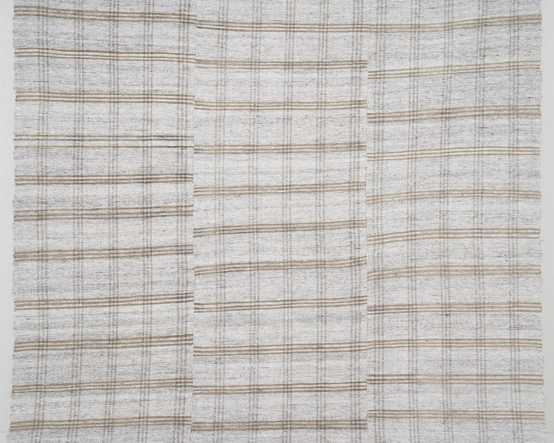 Gray Turkish Kilim Rug 6' 4" x 9' 10" Flat-Weave | No. VR18451
