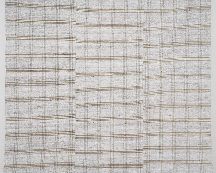 Gray Turkish Kilim Rug 6' 4" x 9' 10" Flat-Weave | No. VR18451