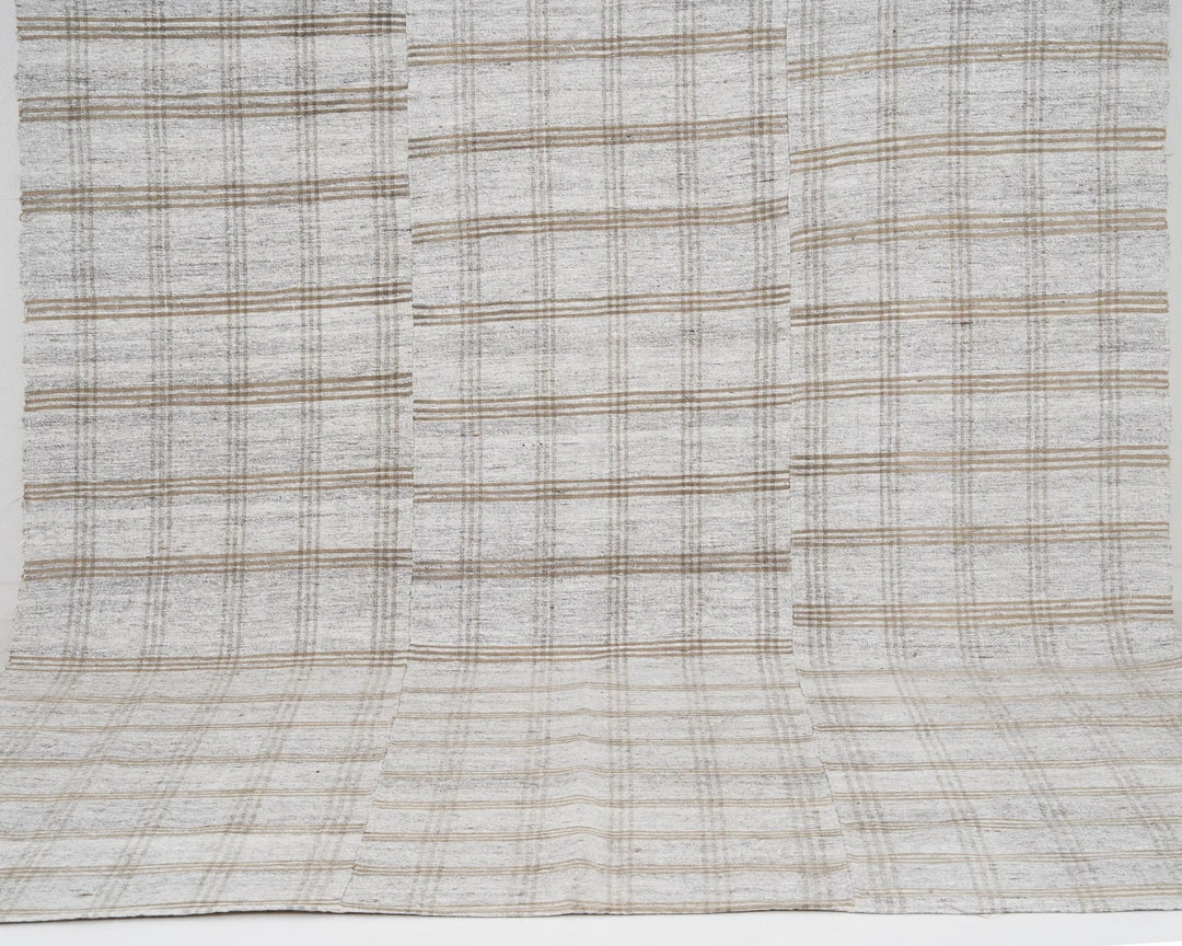 Gray Turkish Kilim Rug 6' 4" x 9' 10" Flat-Weave | No. VR18451