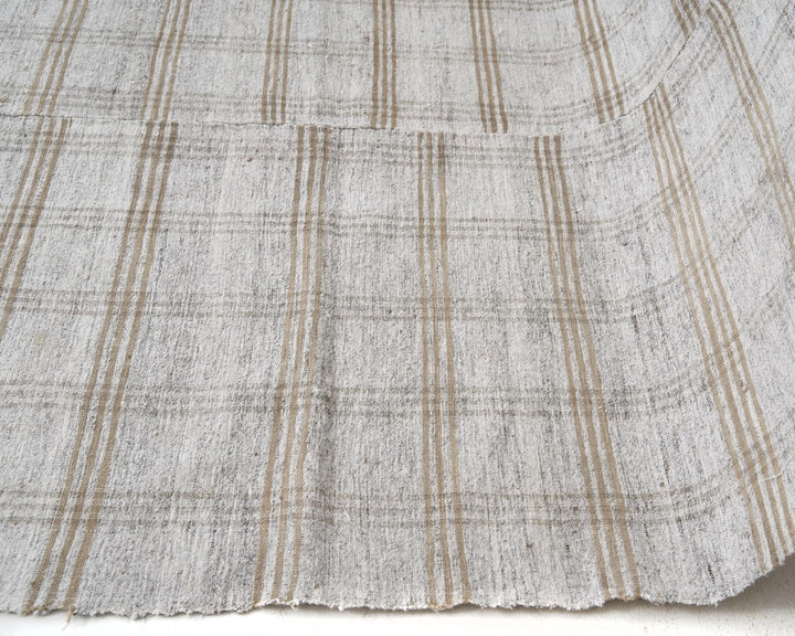 Gray Turkish Kilim Rug 6' 4" x 9' 10" Flat-Weave | No. VR18451