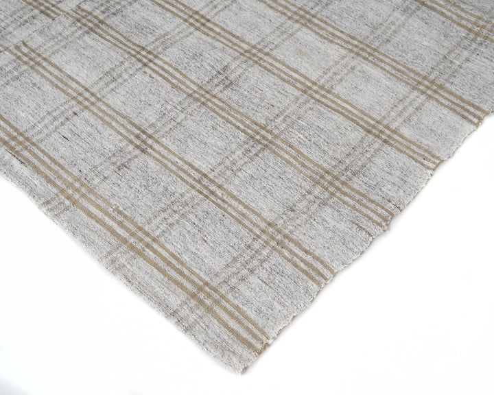 Gray Turkish Kilim Rug 6' 4" x 9' 10" Flat-Weave | No. VR18451