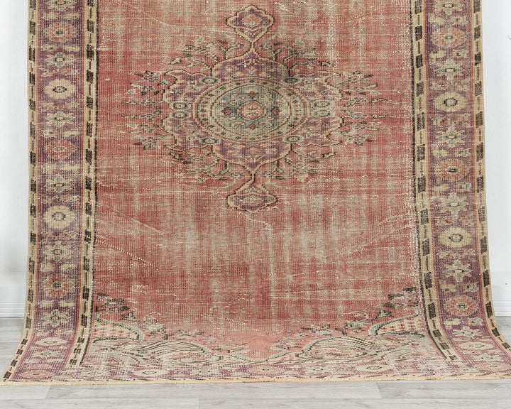 Multicolor Turkish Oushak Rug 5'6" x 8'4" Hand-Knotted | No. VR18486