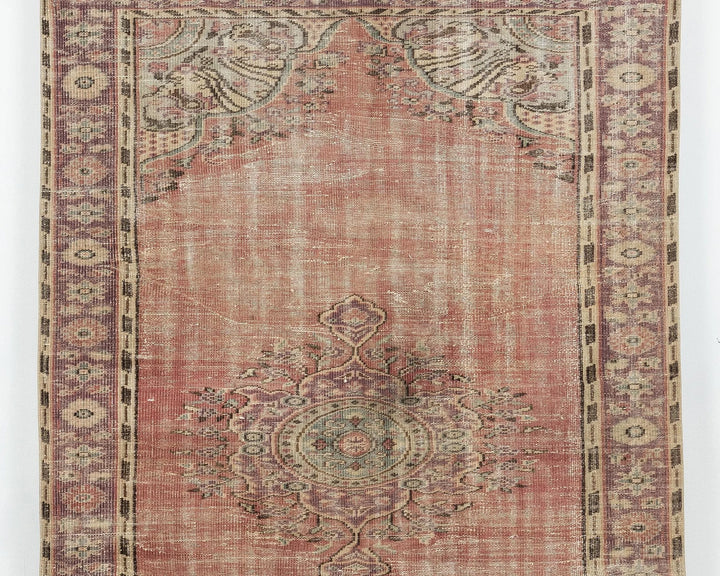 Multicolor Turkish Oushak Rug 5'6" x 8'4" Hand-Knotted | No. VR18486