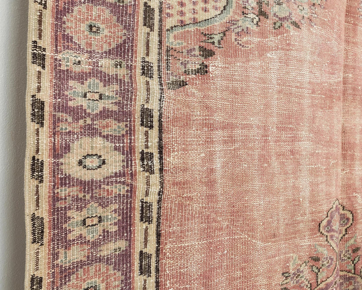 Multicolor Turkish Oushak Rug 5'6" x 8'4" Hand-Knotted | No. VR18486