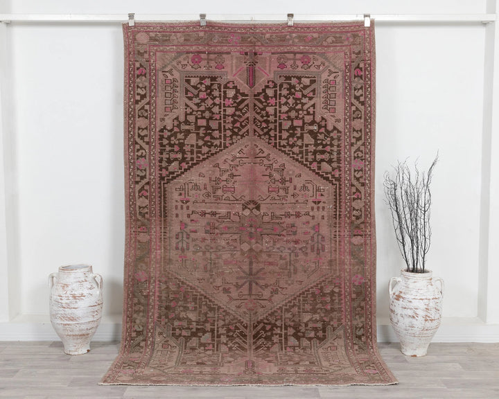 Multicolor Turkish Oushak Rug 5' 2" x 8' 10" Hand-Knotted | No. VR18509