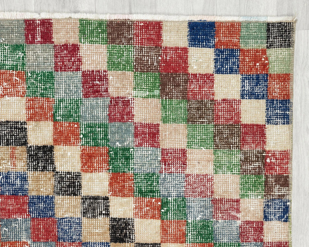 Red Turkish Oushak Rug 4'7" x 6'8" Hand-Knotted | No. VR18520