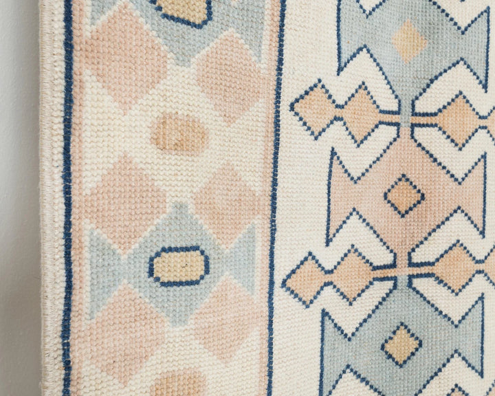 Multicolor Turkish Oushak Rug 2'7" x 9'7" Hand-Knotted | No. VR18540
