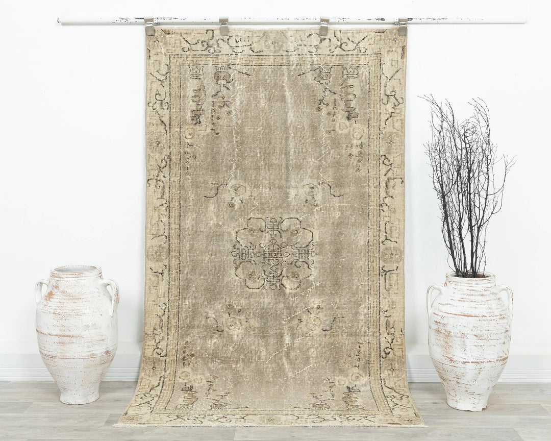 Multicolor Turkish Oushak Rug 3' 8" x 6' 5" Hand-Knotted | No. VR18556
