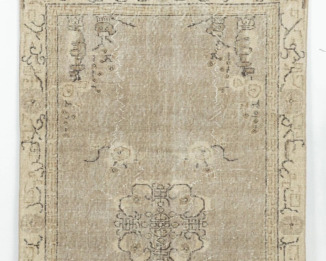 Multicolor Turkish Oushak Rug 3' 8" x 6' 5" Hand-Knotted | No. VR18556