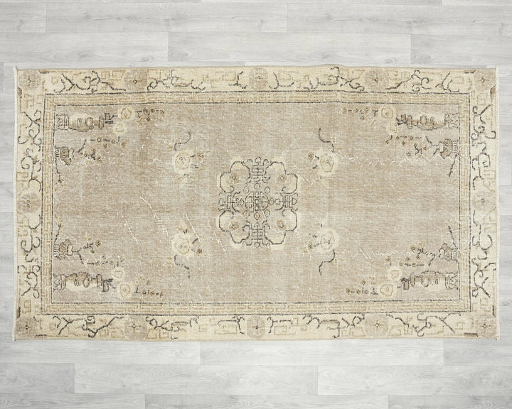 Multicolor Turkish Oushak Rug 3' 8" x 6' 5" Hand-Knotted | No. VR18556